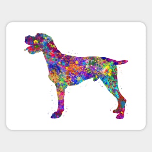 German Wirehaired Pointer watercolor Magnet